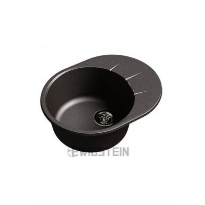 Мойка EWIGSTEIN Rund 45 F (черный) 1 чаша+крыло 580*450мм