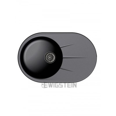 Мойка EWIGSTEIN Rund 50 F (антрацит) 1 чаша+крыло 750*480мм