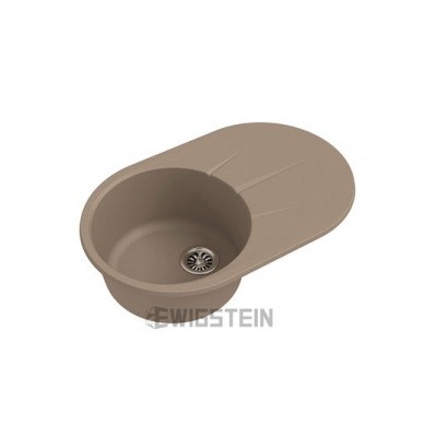 Мойка EWIGSTEIN Rund 50 F (темно-бежевый) 1 чаша+крыло 750*480мм