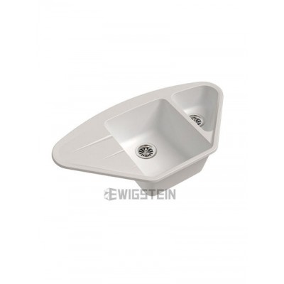 Мойка EWIGSTEIN Wink 80KF угловая (иней) 1,5 чаши+крыло 960*520мм