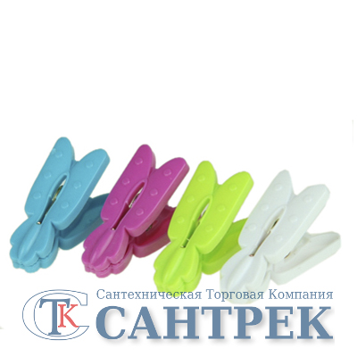 Набор прищепок ВЕСЕЛЫЙ РОДЖЕР 10шт, пластик, металл, микс арт.20-01 (453-053)