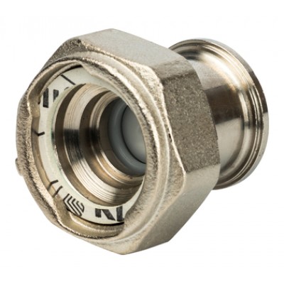SDG-0019-010020 STOUT Разъемное соединение с плоским уплотнением, никелированное 3/4