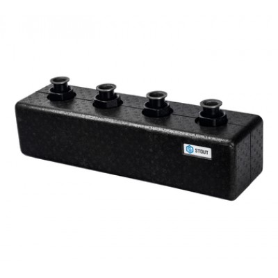 SDG-0017-004023 STOUT Стальной распределительный коллектор 2(3) отопительных контура. В теплоизоляци