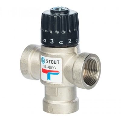 SVM-0010-166020 STOUT Термостатический смесительный клапан для систем отопления и ГВС 3/4
