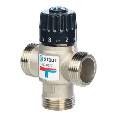 SVM-0020-166025 STOUT Термостатический смесительный клапан для систем отопления и ГВС 1