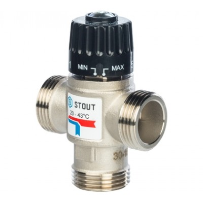 SVM-0020-254325 STOUT Термостатический смесительный клапан для систем отопления и ГВС 1