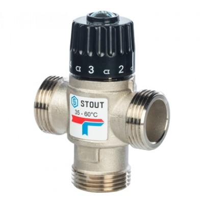 SVM-0020-256025 STOUT Термостатический смесительный клапан для сиcтем отопления и ГВС 1