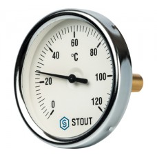 SIM-0001-805015 STOUT Термометр биметаллический с погружной гильзой. Корпус Dn 80 мм, гильза 50 мм 1