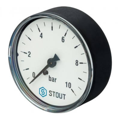 SIM-0009-631008 STOUT Манометр аксиальный. Корпус Dn 63 мм 1/4
