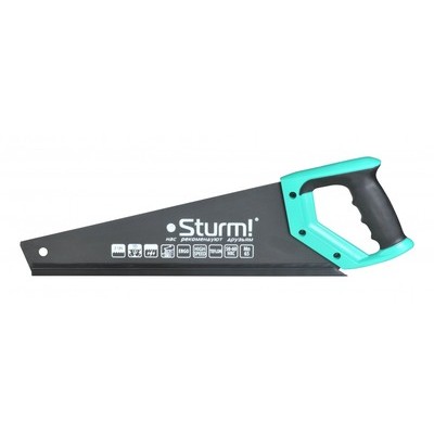 1060-62-400 Ножовка по дереву, 400 мм, тефлоновое покрытие, зуб 7 мм STURM