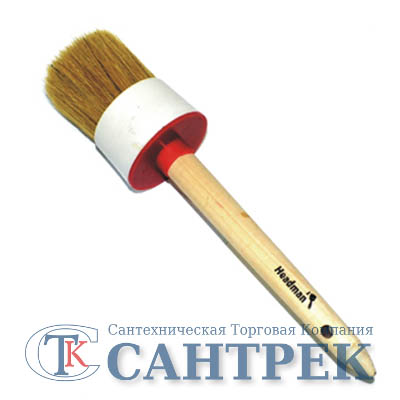682-043 HEADMAN Кисть круглая в пласт. корпусе нат. щетина №20 (65мм)