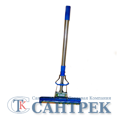 Швабра ZALEL M-013B, 1 ролик, нерж. хром гнутая