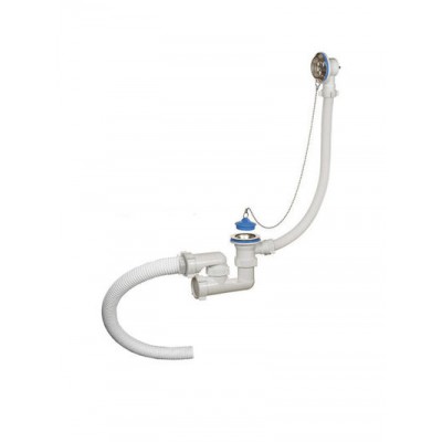 E-80081 Сифон для ванны САНТЕХПРОДУКТ , 1 1/2 х 40, регулируемый, с переливом и гофра D-40м эко